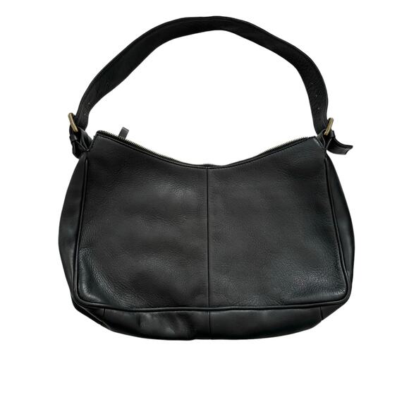 HOBO INTERNATIONAL BLACK LEATHER SHOULDER BAG CASUAL CLASSIC 13"x 8" - Picture 11 of 12